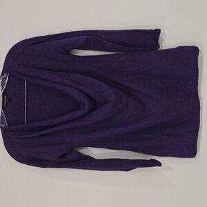 Eileen Fisher Royal Baby Alpaca AFRICAN VIOLET Drape Neck Tunic Sz PM